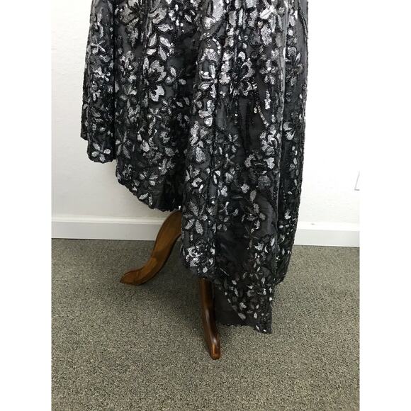 NWT Calvin Klein Floral Sequin Asymmetrical Dress size 6 Prom Wedding Guest - Picture 8 of 12